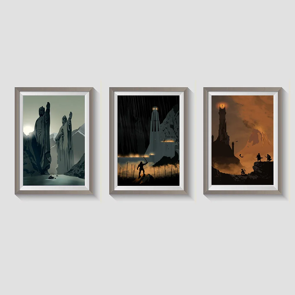 Постеры из абстрактных фильмов LOTR холст картина плакат и печать пейзаж средней