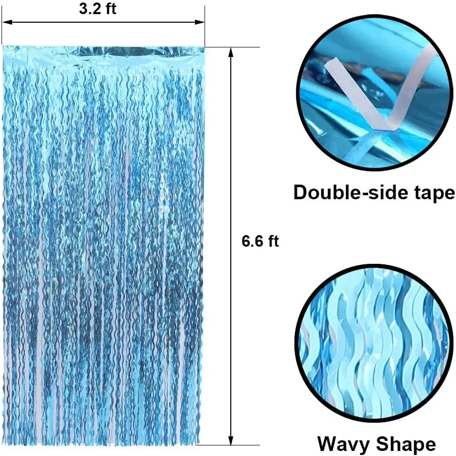 Фольговые шторы с бахромой youyouhuan