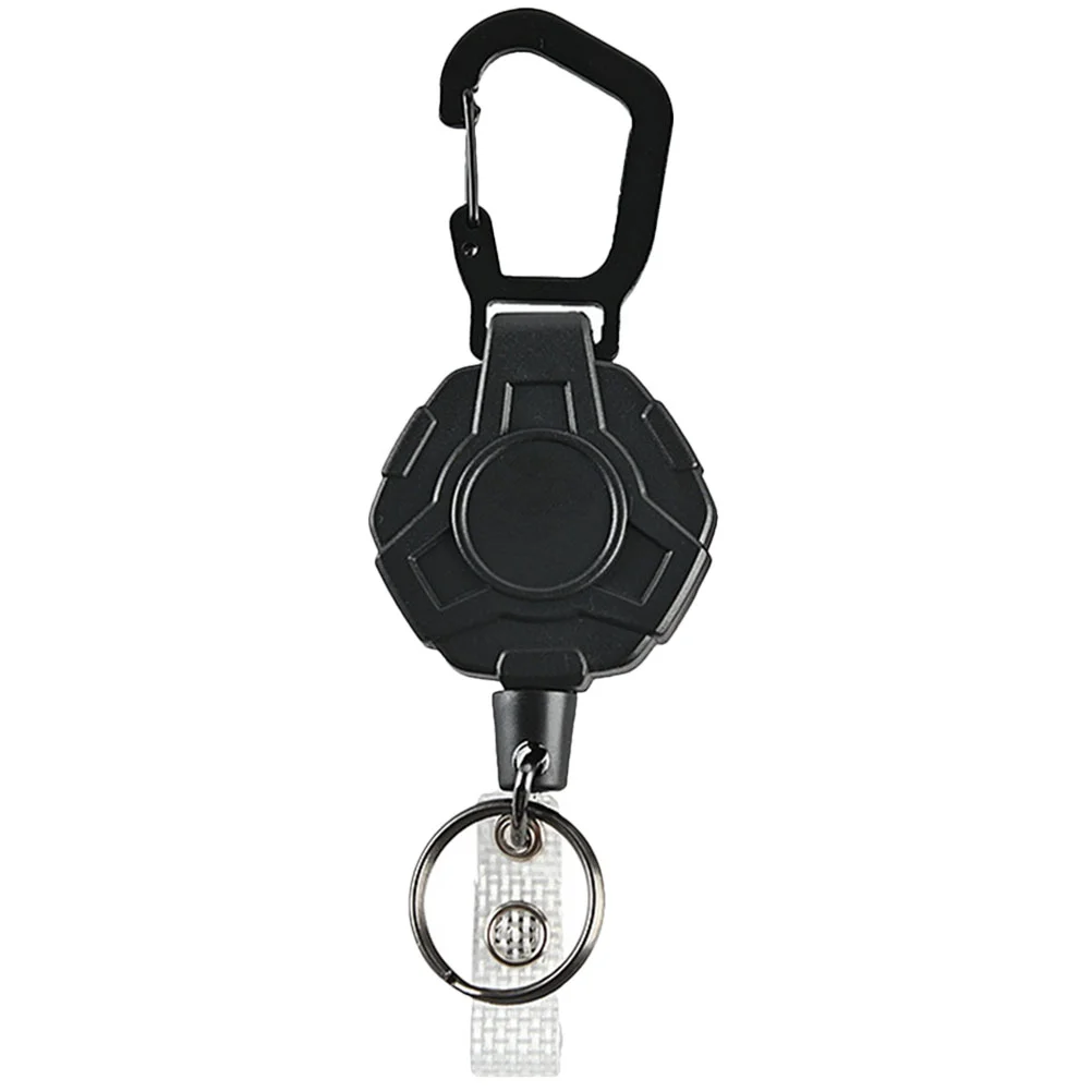 

High Elasticity Retractable Keychain Carabiner Keys Hanging Buckle Stainless Steel
