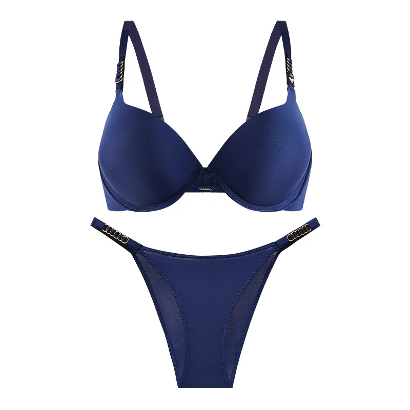 Гладкое сексуальное женское белье комплект из бюстгальтера и трусиков для