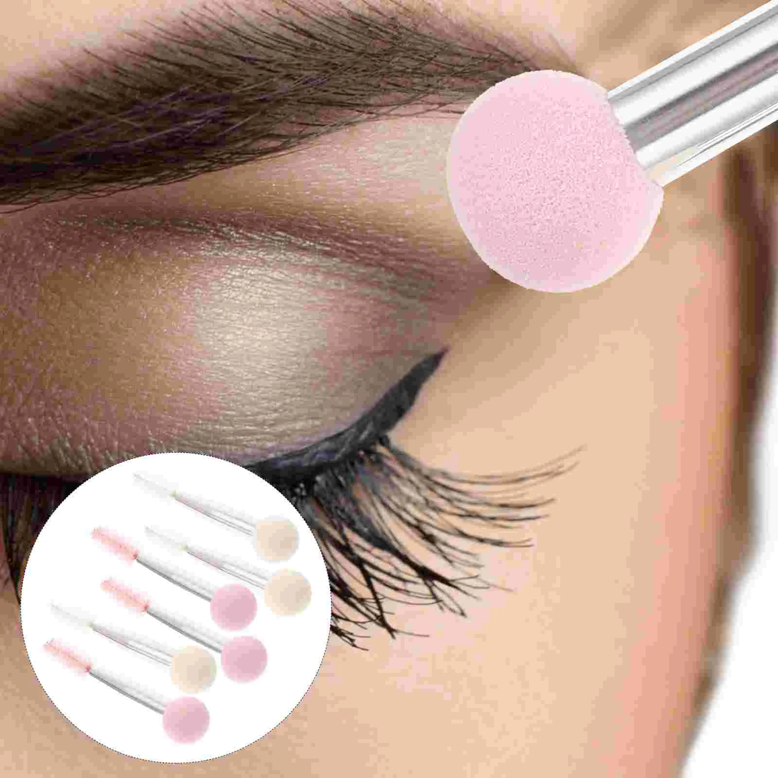 

6 Pcs Sponge Dual-ended Makeup Brushes Lash Applicator Eyebrow