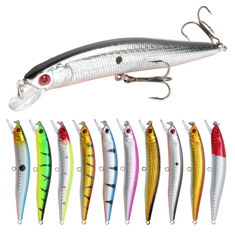 

1 шт. приманка в виде гольяна 100 мм, 8,3 г, Тонущая приманка для джига, кренкбейт для карпа, полосатая приманка для ловли окуня, рыболовная снасть, свимбейт