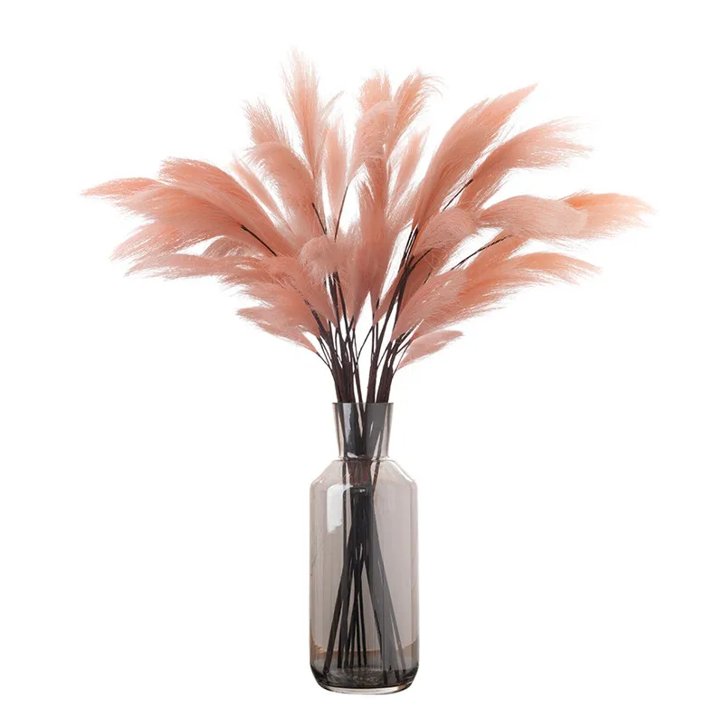 5Pcs Artificial Pampas Grass Bouquet Fake Reed NewYear Holiday Wedding Brid Party Home Decoration Plant Simulation Dried Flowers