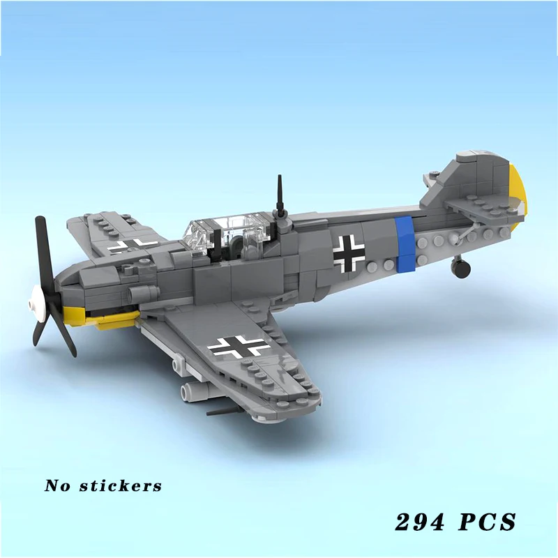 Военное оборудование Bf109 G-6 боевой самолет MOC строительный блок сборка модель