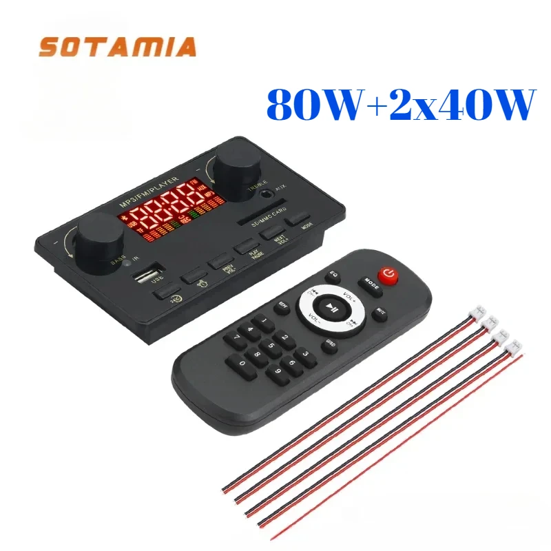 Bluetooth усилитель SOTAMIA 80 Вт + 2x40 Hi-Fi стерео сабвуфера Аудио 2 1 Amp декодер не