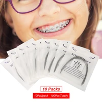10 packs100pcs dental orthodontic arch wires super elastic niti memory round archwire natural form lowerupper dentistry brace