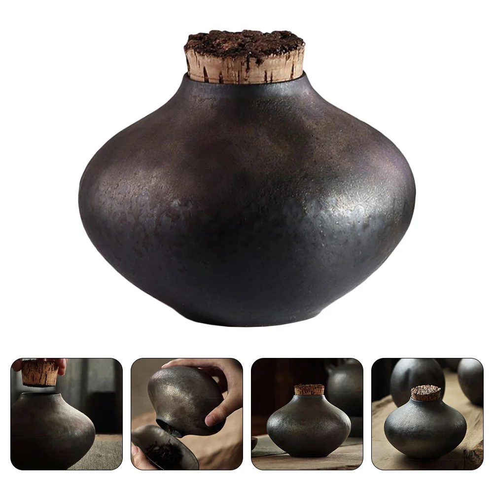 

1pc Ceramic Tea Leaf Storage Jar Ceramic Practical Storage Container Storage Jar