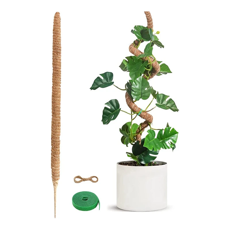 

New 2Pcs Flexible Moss Pole, Suitable For Plant Lovers Gifts, Supported By High Cocoa Coconut Shell Plants
