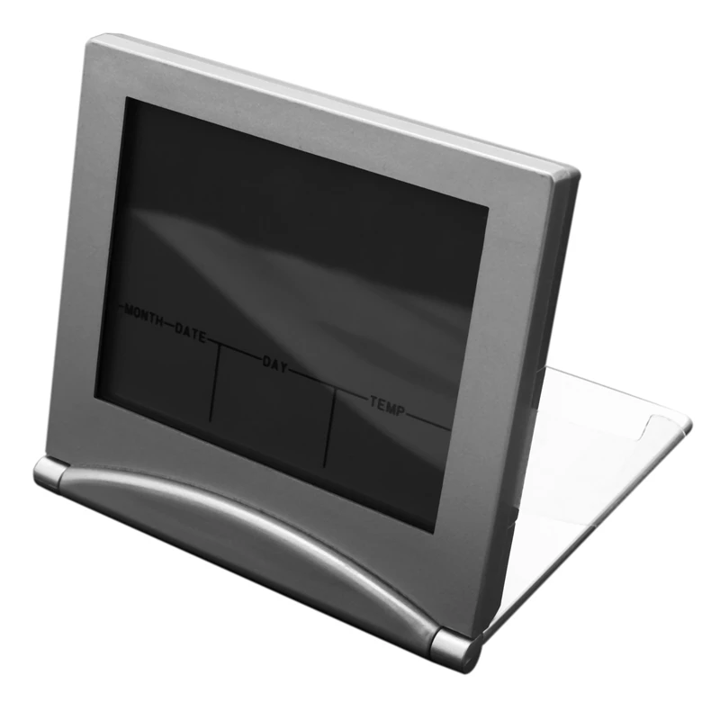 

Mini Travel Alarm Clock, Digital LCD Display Desk Foldable Clocks With Snooze Backlight Temperature Date Timer 12/24Hr