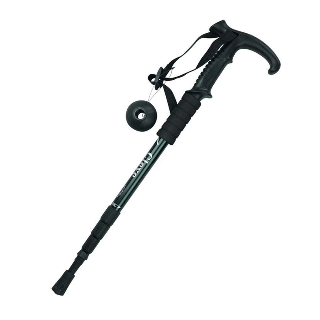 

Adjustable 4 Section Trekking Walking Hiking Sticks Telescoping Anti Shock Cane