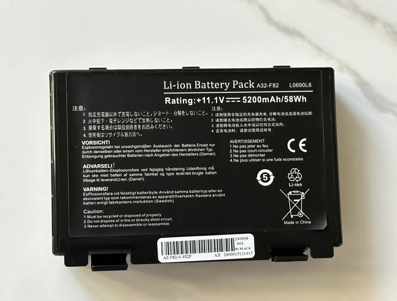 Новый 6-элементный аккумулятор для Asus A32-F82 A32-F52 N82 K40 k50c K51 k40in K50 K50iJ k50AB k50ID k50iJ