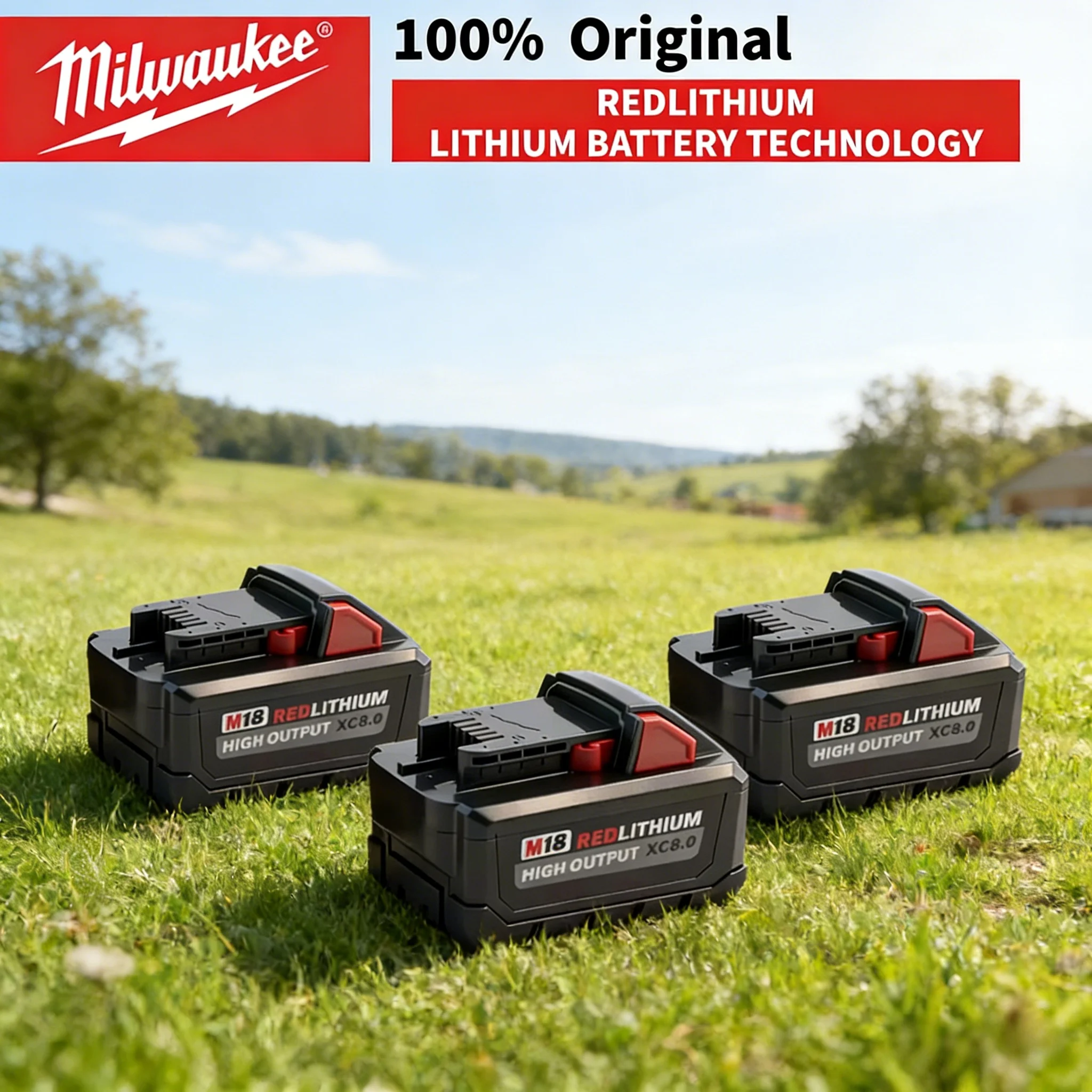 Фото Аккумулятор 21700 18В XC8.0Ач M18 Milwaukee, совместимый с инструментами Milwaukee 48-11-2830 0730-20, высокопроизводительный блок питания №2