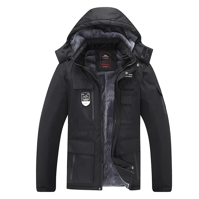 2023 New men's winter coat outdoor fashion soft shell hooded windproof waterproof charge coat warm ultra-light parka for men