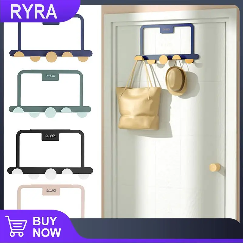 

Stainless Steel With 5-Hook Bathroom Kitchen Organizer Hanger Hooks With Towel Hat Coat Clothes Cabinet Draw Door Wall Hooks