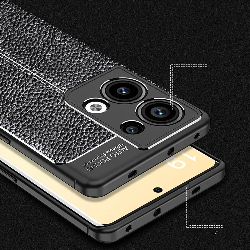 For OPPO Reno 9 Pro Plus Case For OPPO Reno 9 Pro Plus Cover Shockproof TPU Soft Leather Style Phone Coque Fundas Bumper