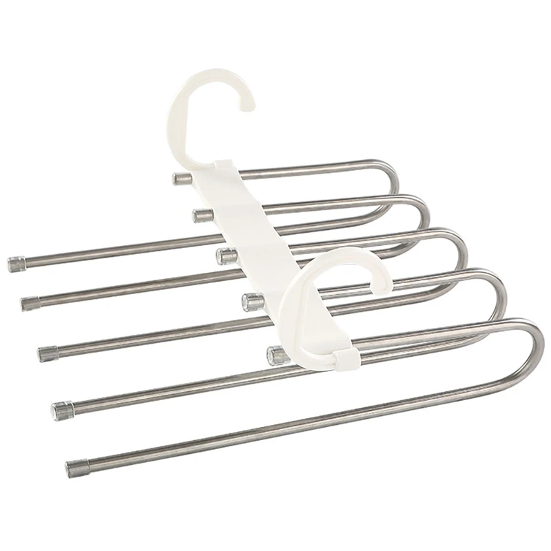 

Space-Saving Trouser Hangers, 2 Pieces Trouser Hangers Made Of Stainless Steel Expandable, Trouser Hangers Space-Saving