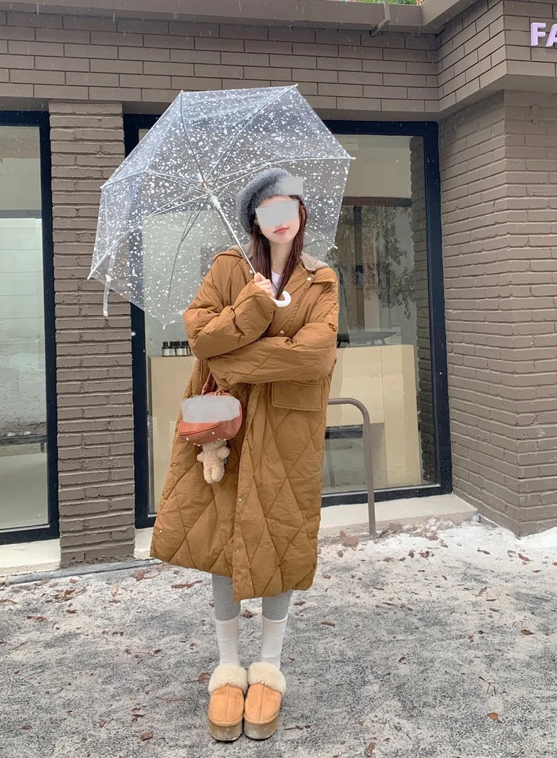 

Зимнее Новое корейское ретро платье средней длины из хлопка женское съемное пальто с капюшоном УТЕПЛЕННЫЙ ТОП