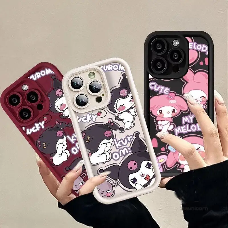 Милый чехол с рисунком Kuromi My Melody для телефона OPPO Reno 10 5G 6 8 11 Pro 7 4G 4 5 Lite A38 A78 A98 A57 A77