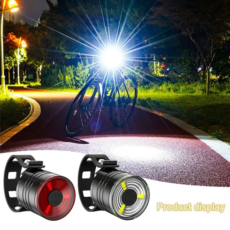 

Bike Front Rear Light Taillight 200lm Cycling Night Riding Safety Warning Light Aluminum Alloy Battery Powered Bicycle LED Lamp