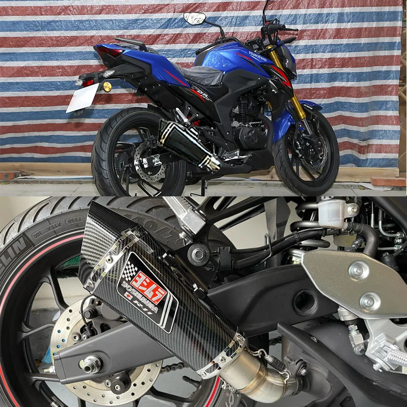 Мотоцикл для Haojue DR150 глушитель Yoshimura FZ1 R6 R15 R3 ZX6R ZX10R Z900 1000 CBR1000 GSXR1000 650 Nmax Tmax