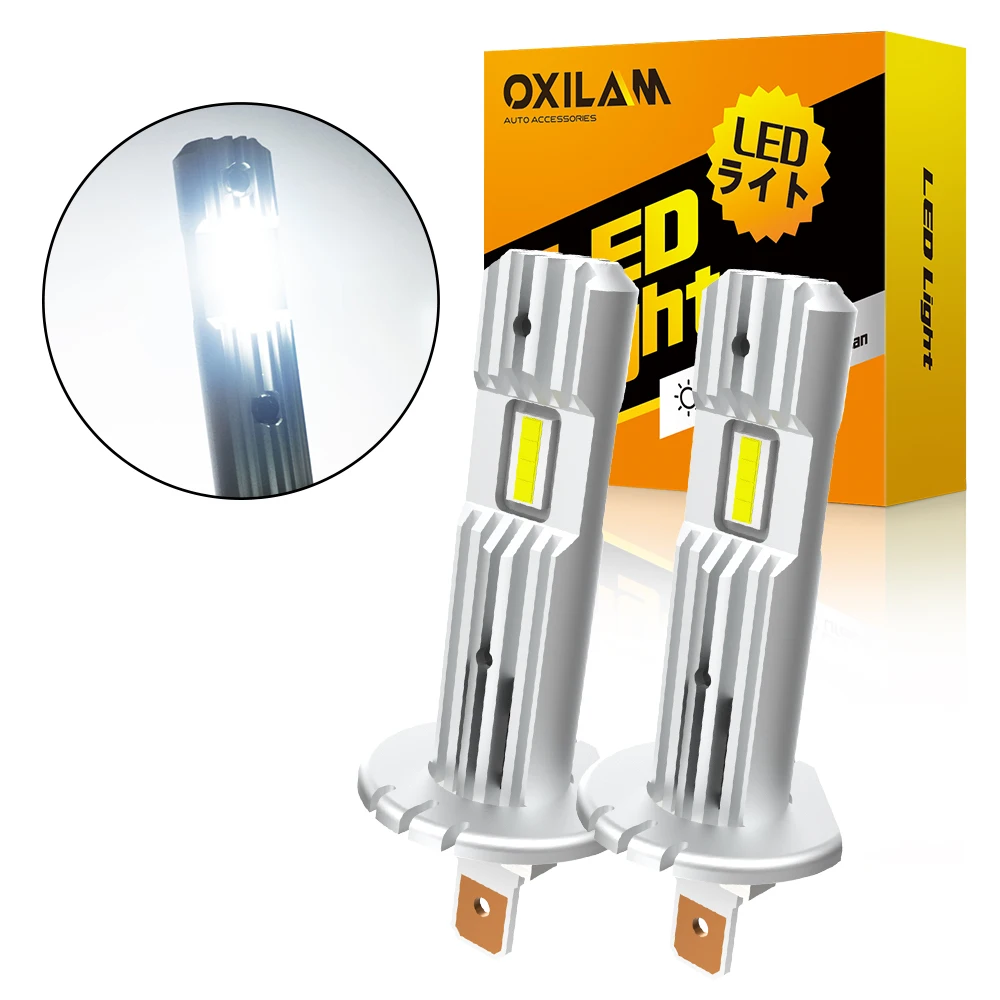 

2Pcs 12000LM 60W H1 LED Headlight Bulb Without Error H1 LED Car Fog Lamp Head Light Fanless Wireless 12V for Ford Ranger F150