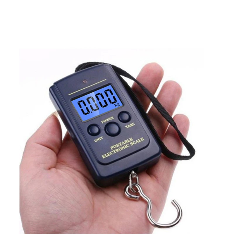 

Portable 40Kg 10g Hanging Scale Digital Scale BackLight Electronic Fishing Travel Pocket Scale Luggage Scales Weights Tool