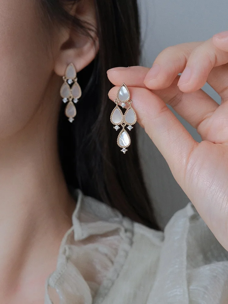 Lahabanagirl каплевидный открытый экран ретро французский sle элегантный натуральный