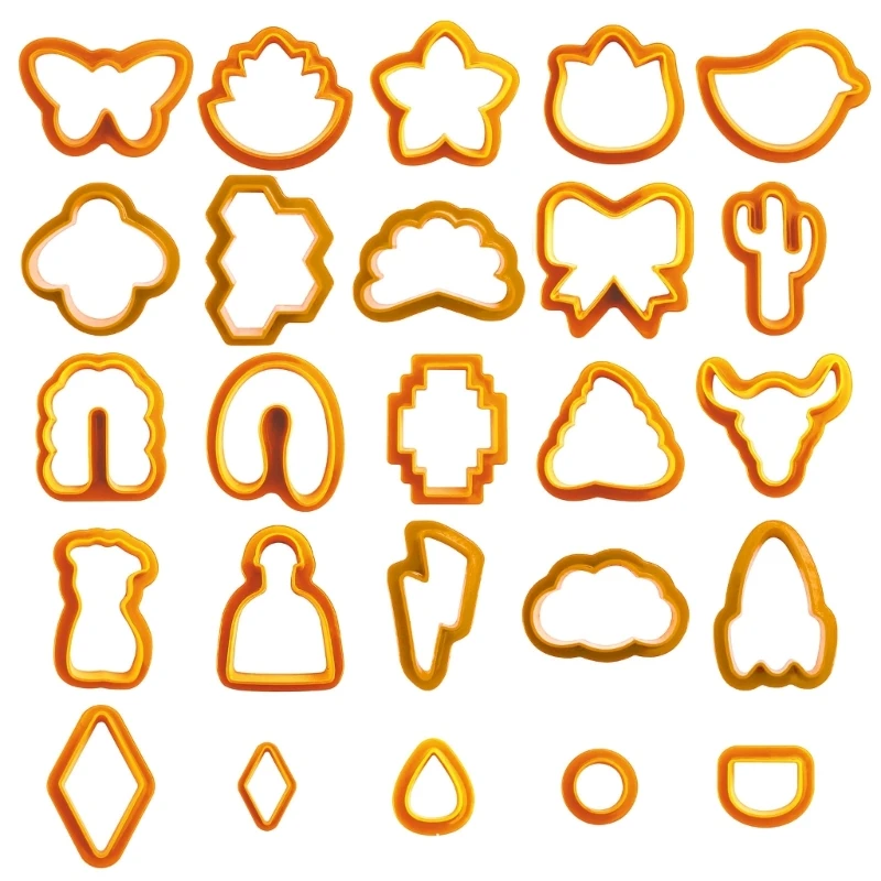 

E0BF 25 Pcs Polymer Clay Cutters for Earrings Clay Earring Cutters Polymer Clay Cutter Tools for Polymer Clay Jewelry Making