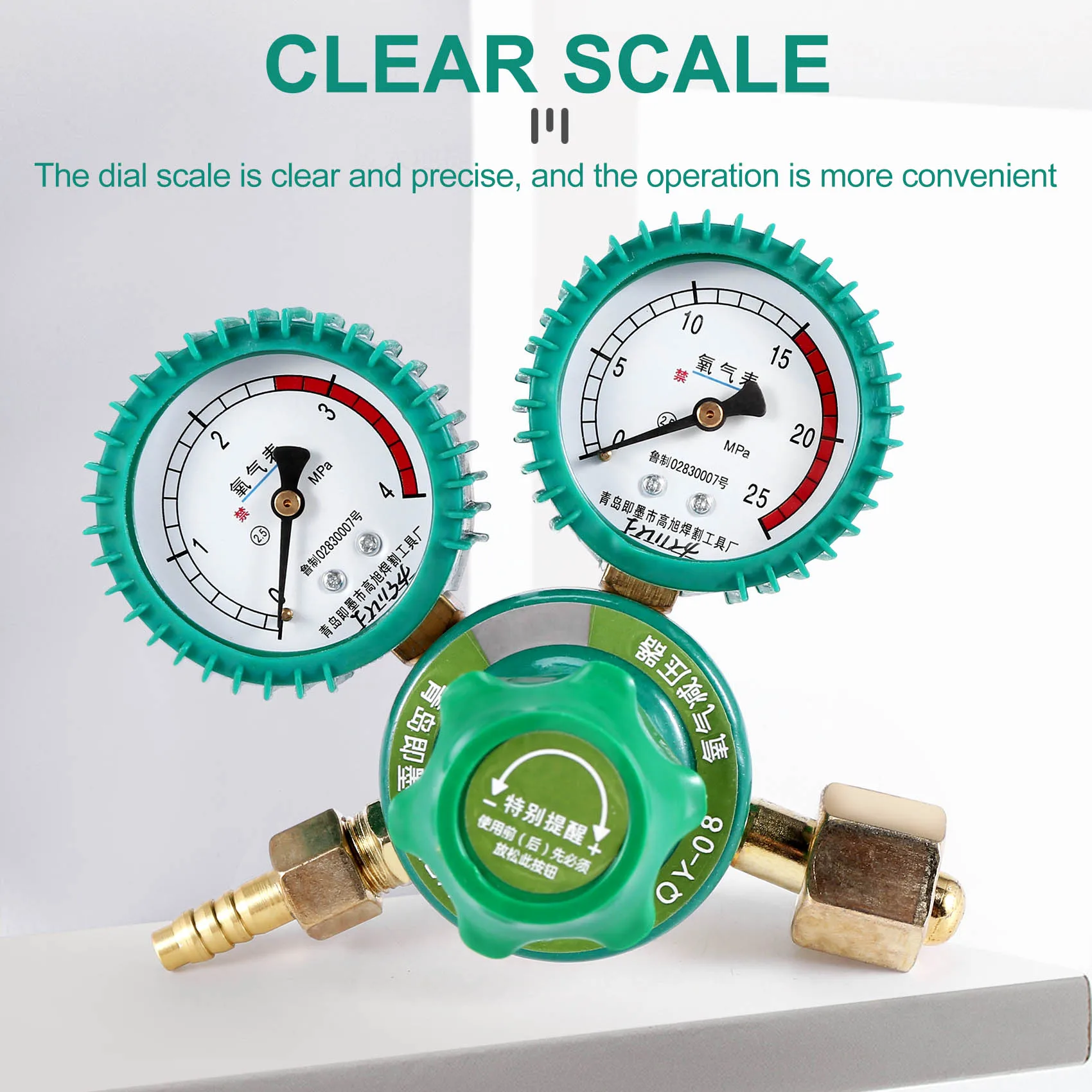 Oxygen Gas Bottle Regulators O2 Reducing Pressure Inhaler Acetylene Double Gauge Regulator Tank