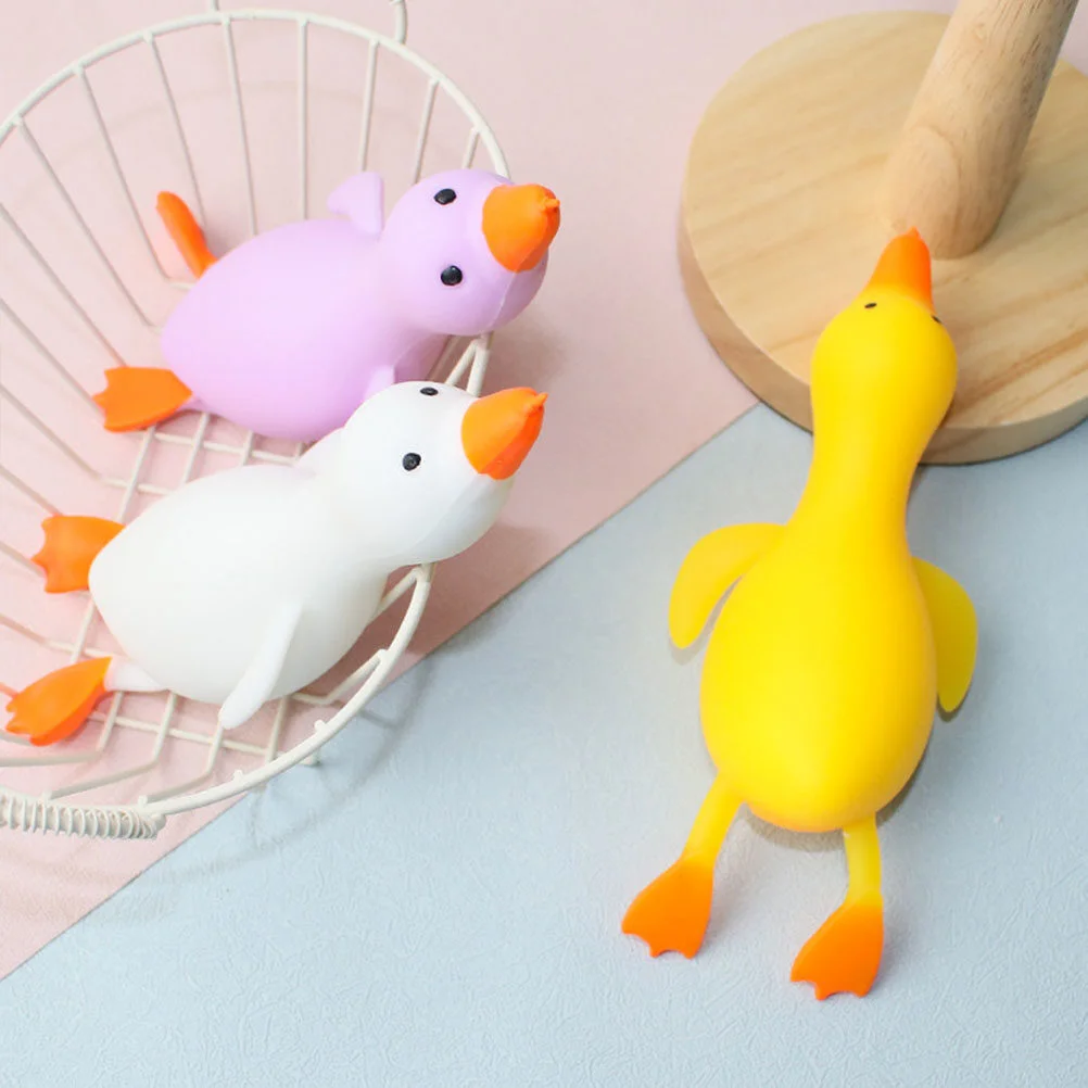 

5 Pcs Duck Rush Kid Toys Anxiety Relief Funny Stress Balls Desk Tpr Stretchy Pressure Child Party Favors Portable Squeeze Small