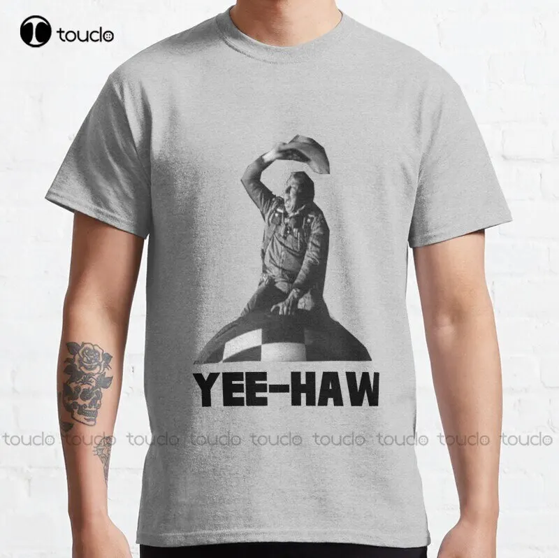 

Новая классическая футболка Dr. Strangelove - Major Kong, хлопковая футболка, мужская рубашка для плавания, модная забавная Мужская футболка Aldult для под...