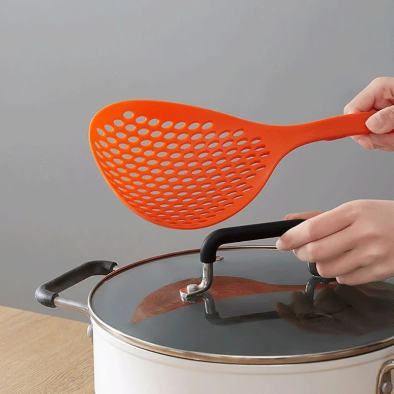 

Пластиковая Ложка-дуршлаг С Крышкой Для Кухни - Ложка-лопатка Для Макарон С Выемками И Ручкой Для Приготовления И Варки Пищи