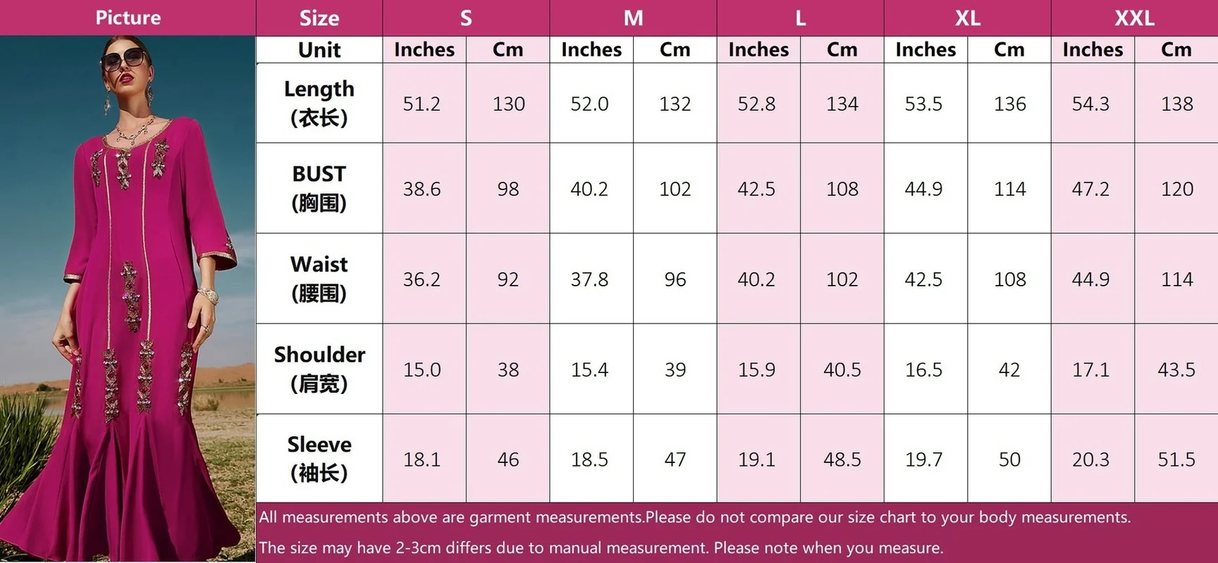 Женское винтажное этническое платье розово-красное ручной работы со стразами и