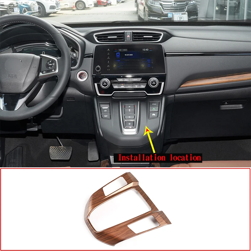 

ABS Peach Wood Grain Car Interior For Honda CR-V 2017-2021 Dashboard Both Sides Air Vent Outlet Cover Trim Car Accessories