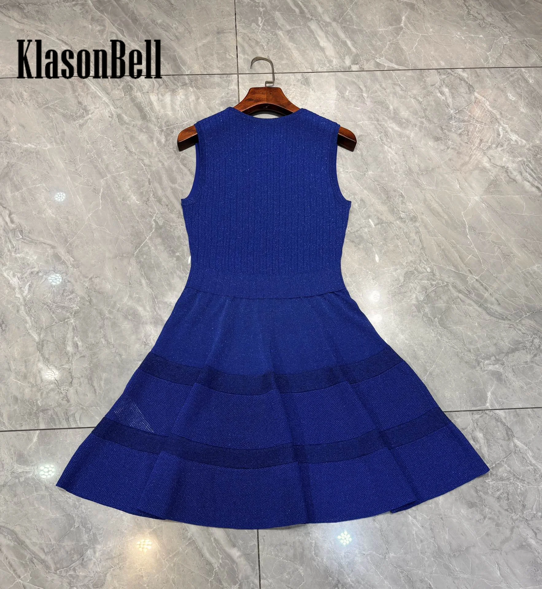1 21 KlasonBell высококачественное блестящее женское платье-майка с круглым вырезом