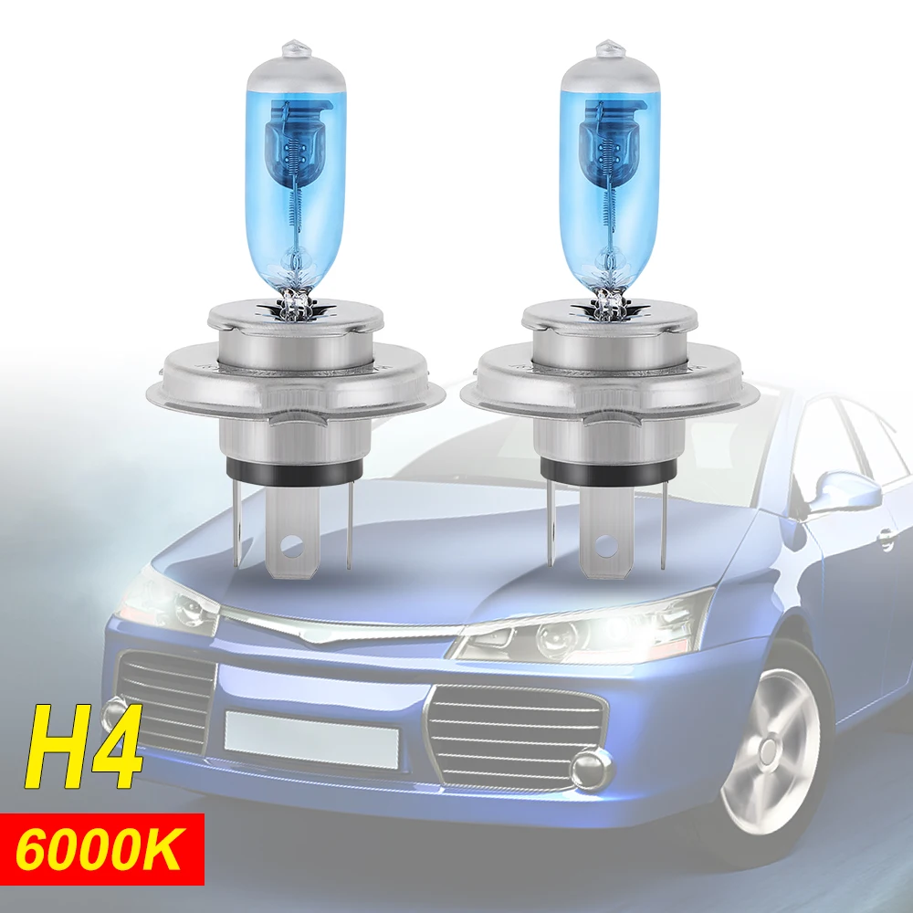 

2pcs H4 H1 H3 H7 100W 6000K 12V LED Halogen Lamp Car Bulb White Light HOD Halogen Light Bulb Auto Front Headlights