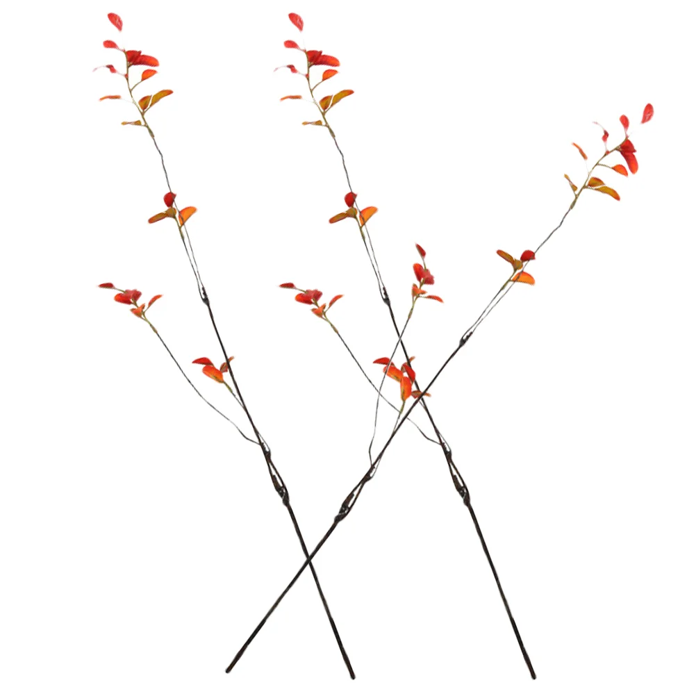 

3pcs Thanksgiving Day Autumn Leaves Branch Fake Adorn Simulation Fall Leaf