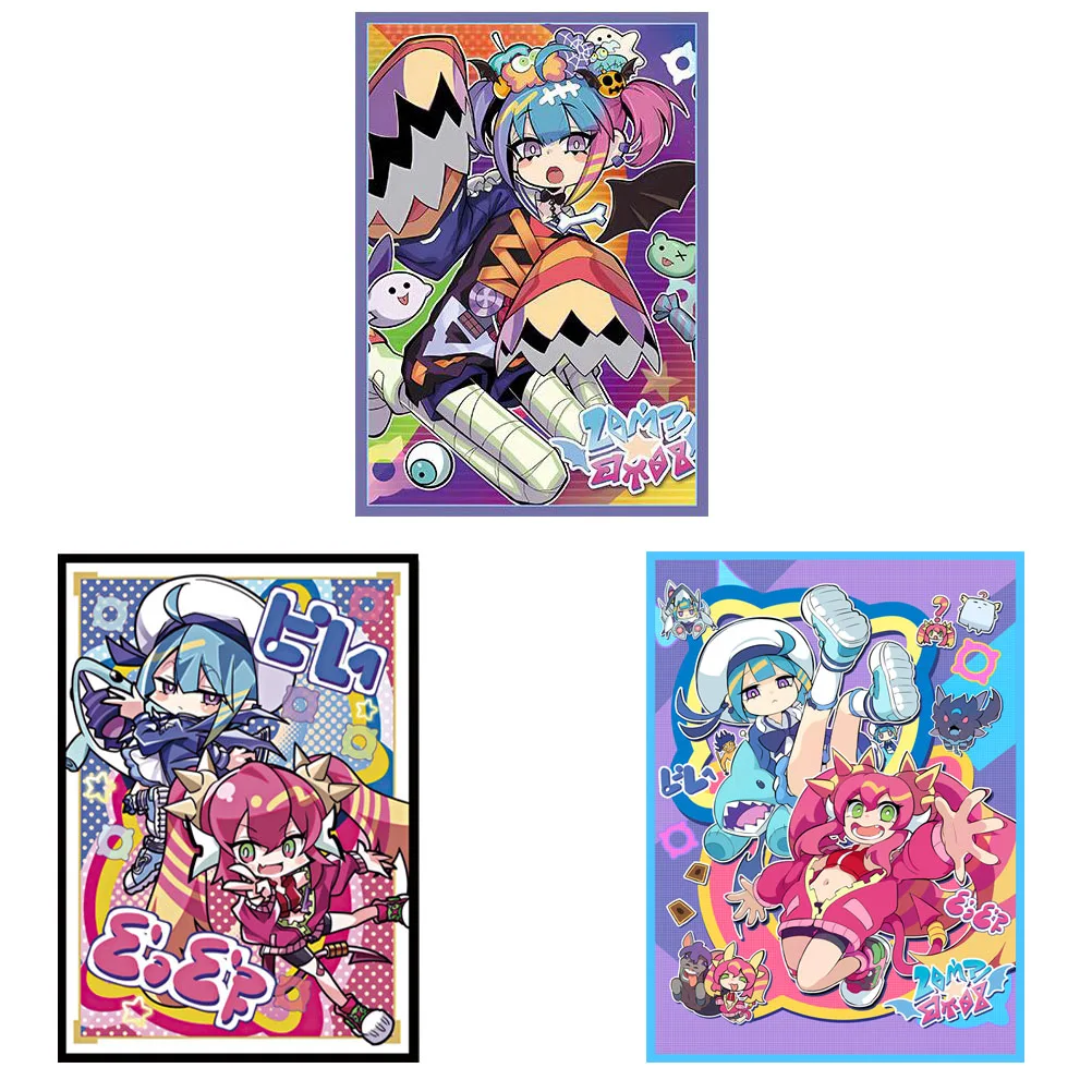 

60PCS Yugioh Evil★Twin Lil-la Ki-sikil Card Sleeves Anime Yu-Gi-Oh! Trading Card Holographic Shine Flash Cards Sleeve Case