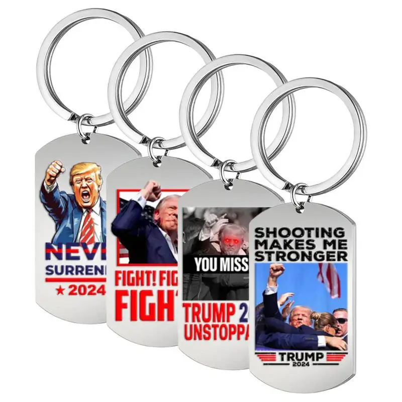 Брелок для ключей с президентскими выборами США нержавеющий стальной брелок