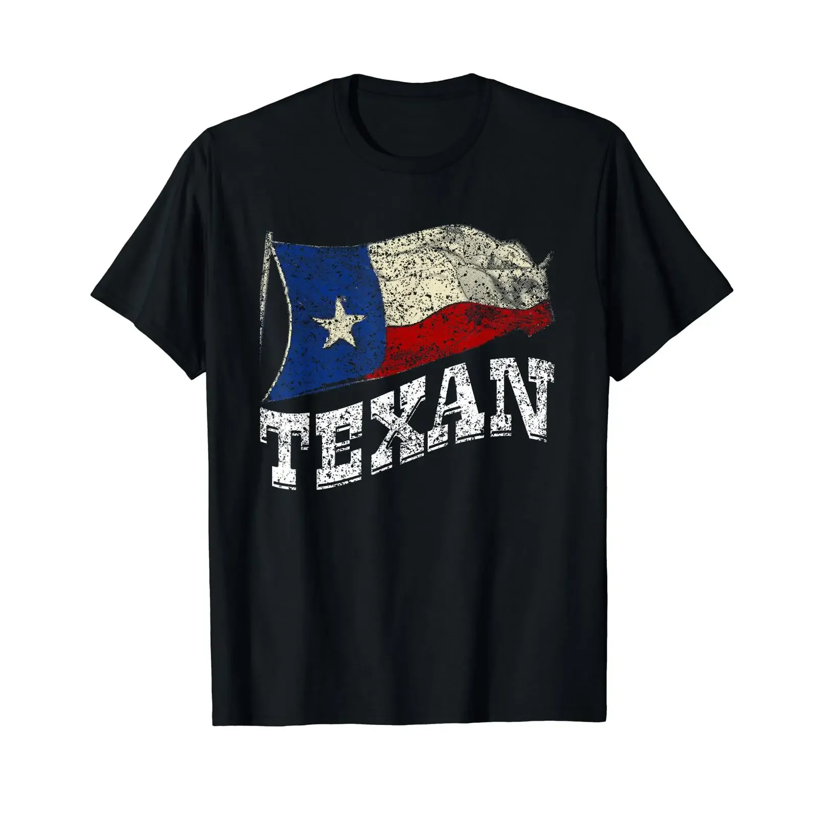 Фото Футболка Texan Texas Pride Patriotisch, винтажная, с эффектом потертости, эластичная, дышащая, универсальная, удобная, мужская одежда с графическим дизайном. №1