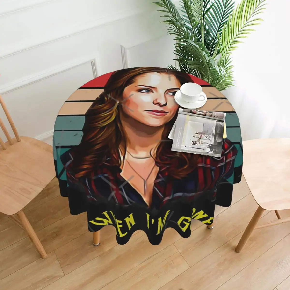 

Анна Кендрик, вы будете скучать, когда я выйду, скатерть 60 дюймов диаметром 152 см, мягкий домашний декор для помещений и улицы