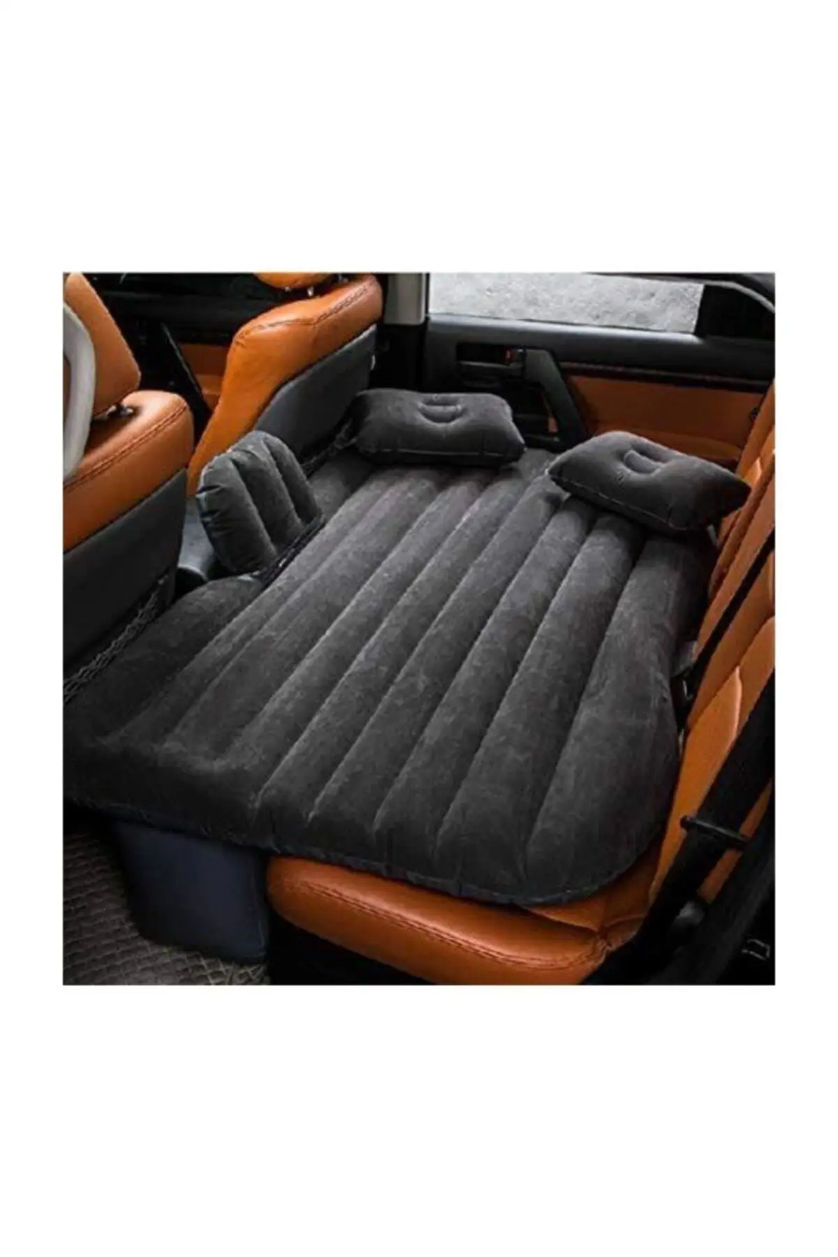 Inflatable Car Seat Bed Black Inflatable Mattress For Automobile Backseat car accessory portable bed travel sleeping eye comfort