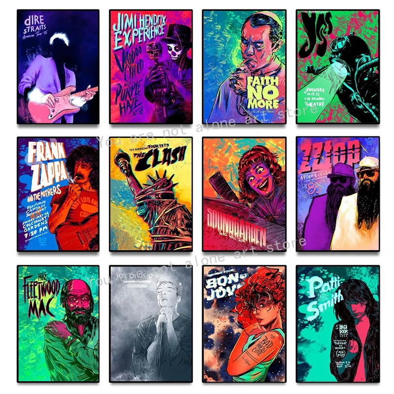 Поп-Rapper рок граффити хип-хоп Музыка художественные плакаты на холсте картина