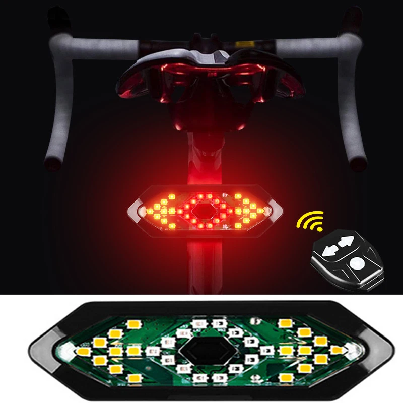 

Bicycle Turn Signal Remote Control Warning Tail Light Night Riding MTB Mountain Road Bike Rear Light