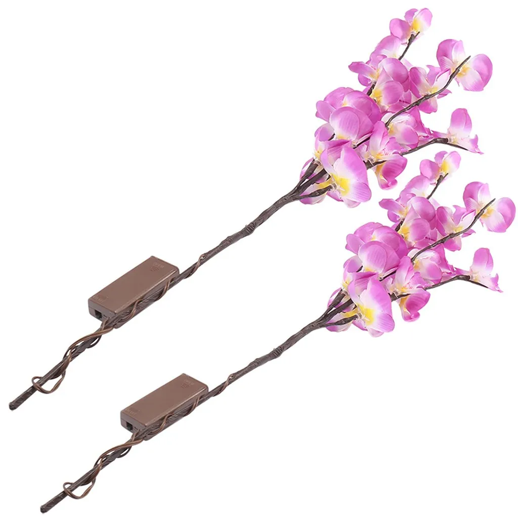 

Phalaenopsis Light Tree Christmas Branch Home Garden Floral 2pcs Decor Lights Party Artificial flowers