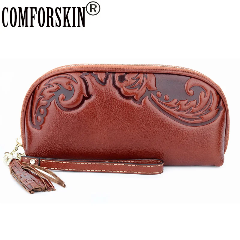 

2023 Brand Women Leather Bags New Arrivals Vintage Style Day Clutches With Hand Rope 2018 Cowhide Leather Mini Handbag