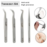beauty tweezers for eyelash extension precision makeup eyelashes tweezer tools for eyelash grafting set 6a sa