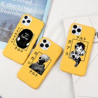 naruto kakashi uchiha itachi gaara phone case for iphone 13 12 11 pro max mini xs 8 7 6 plus x se 2020 xr yellow silicone cover