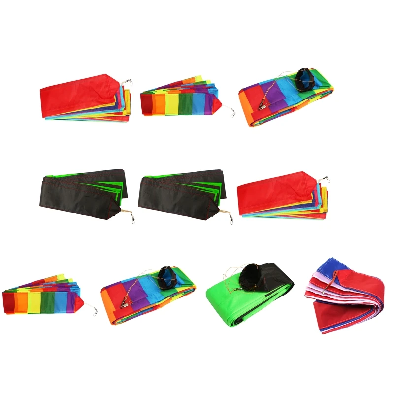 

10m 15m 30m Special Stunt Kite Tail Rainbow Long Ribbon Rotate Kite Tube Tail Adults Kids Outdoor Sports Toys Kite Accessories