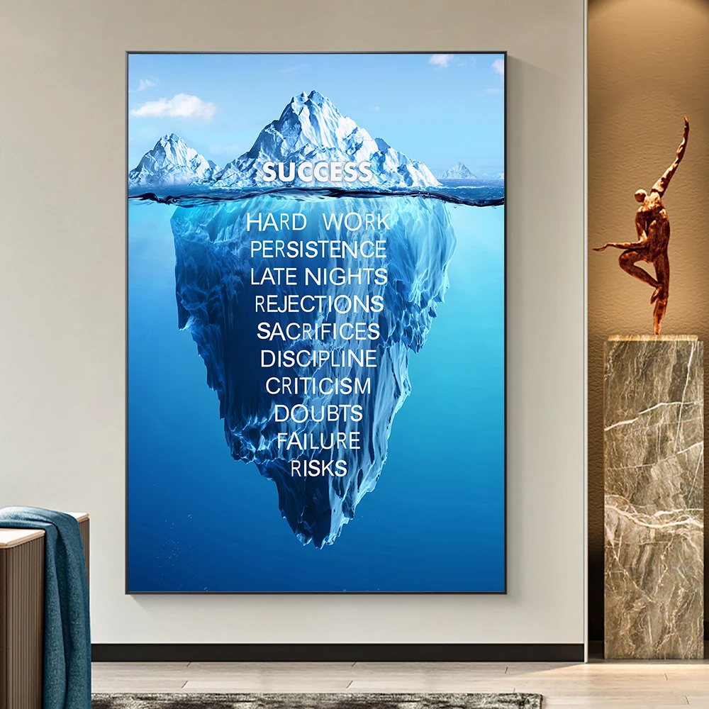 Скандинавский Айсберг успеха Картина на холсте Современная фотография и принты